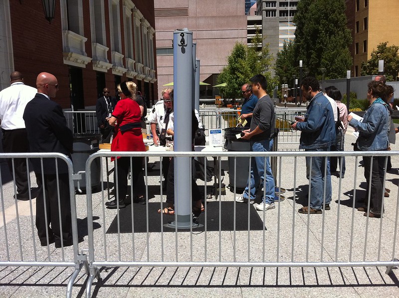 Photo of People waiting in line for an exhibition,