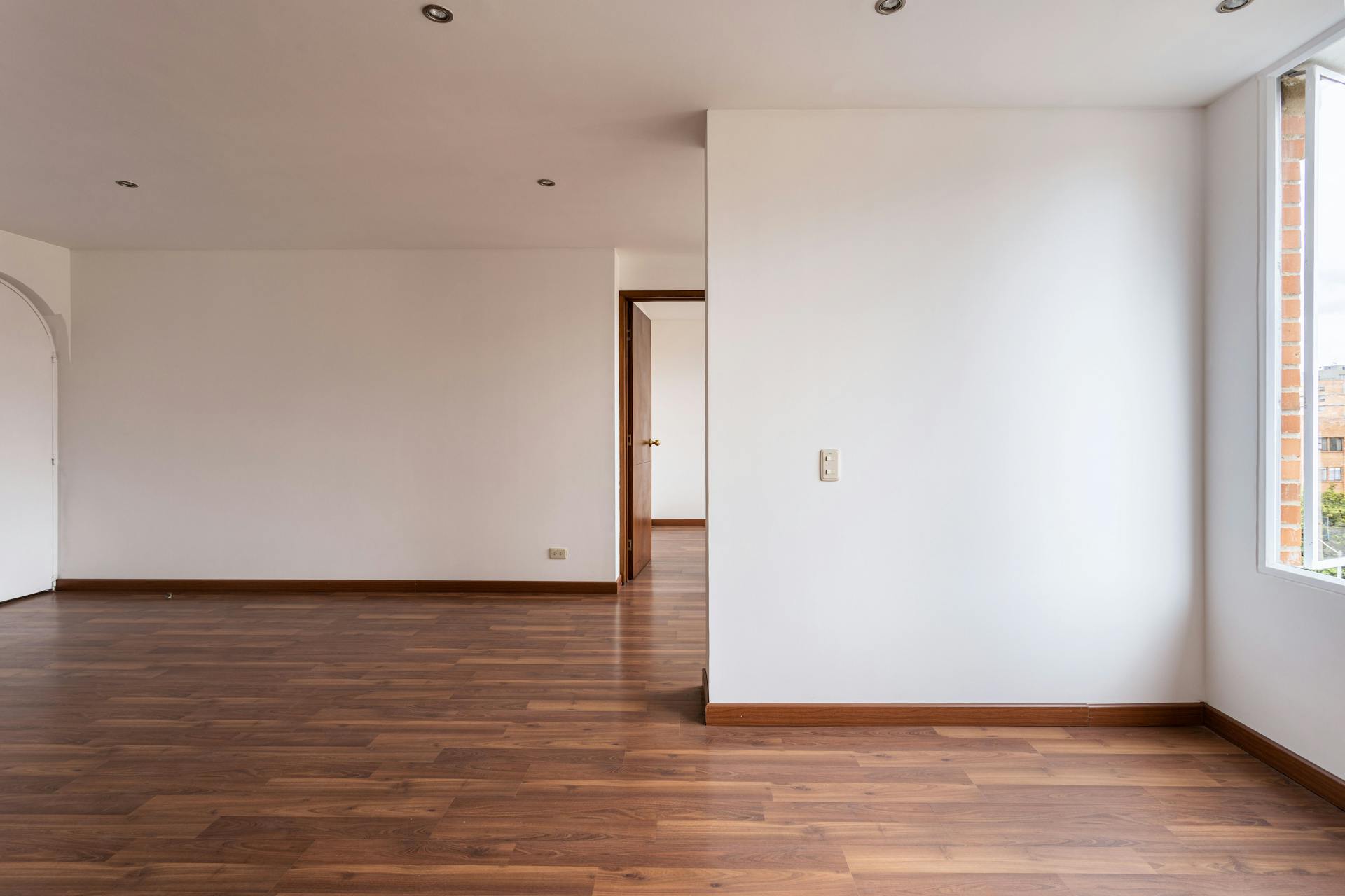 An empty room inside an apartment