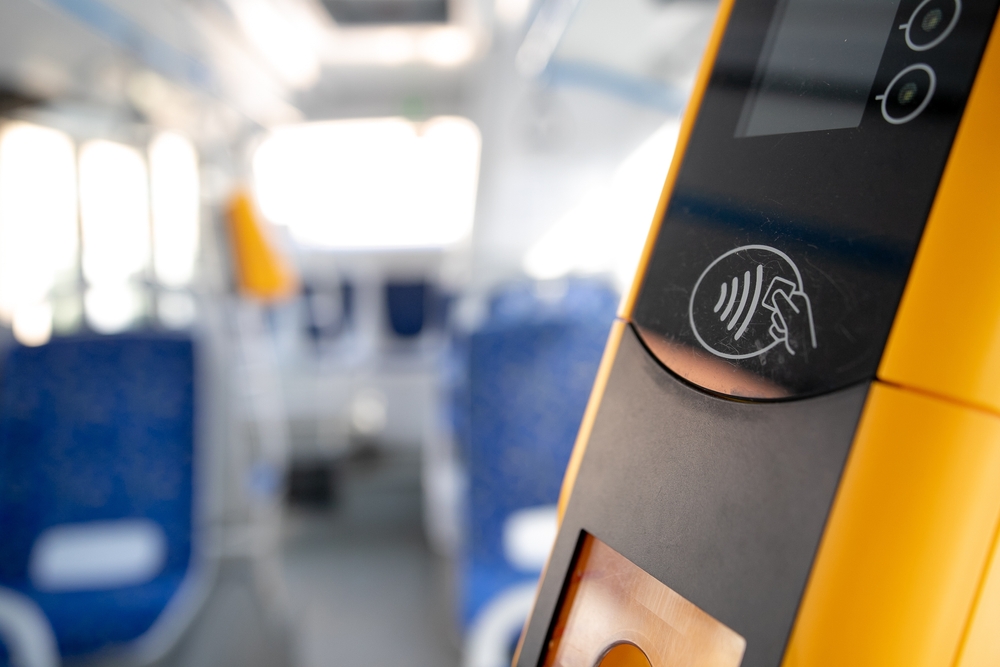 Payment terminal in the bus
