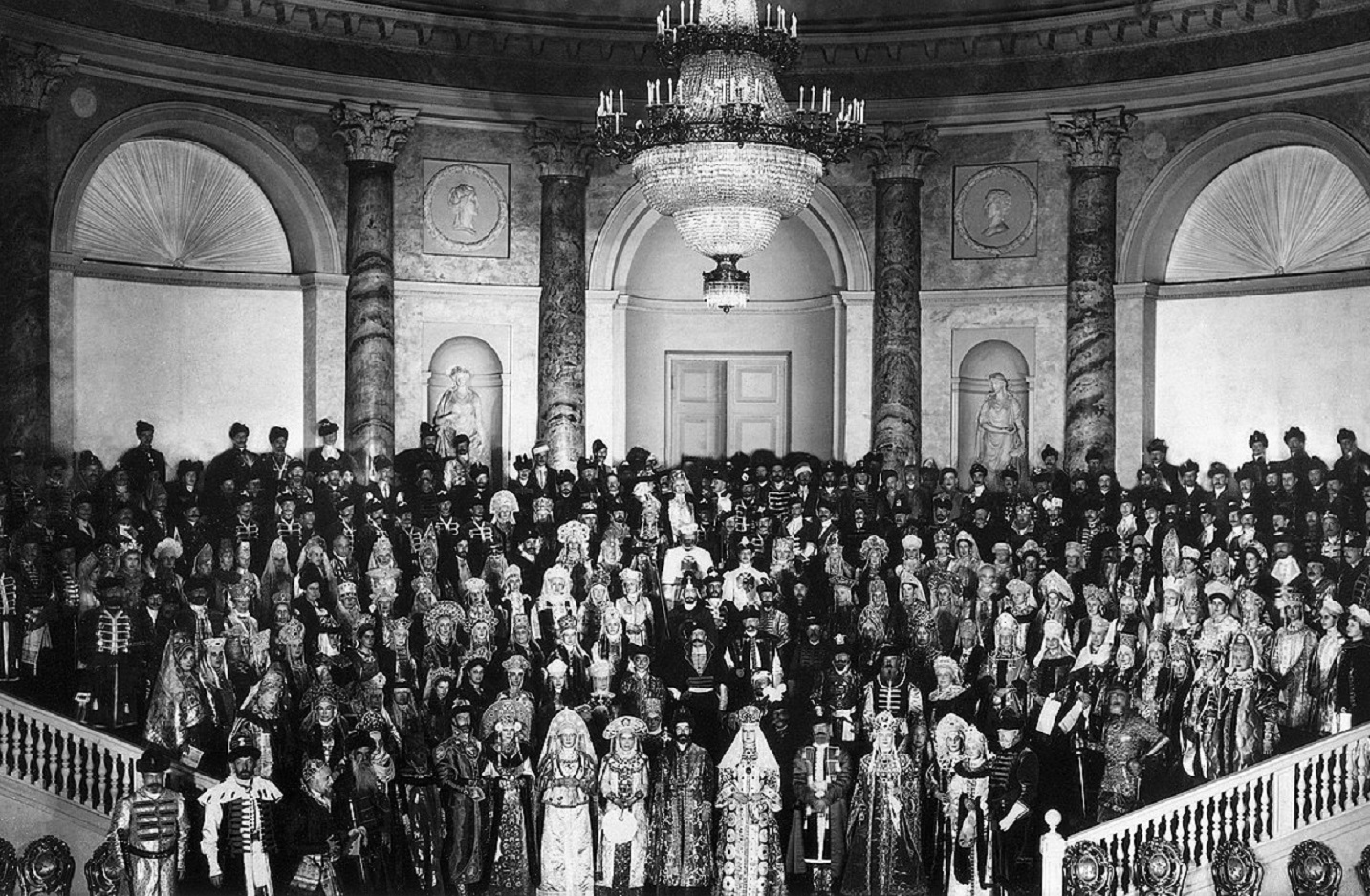 St. Petersburg. Participants of the costumed court masquerade ball at the Hermitage Theater - 1903