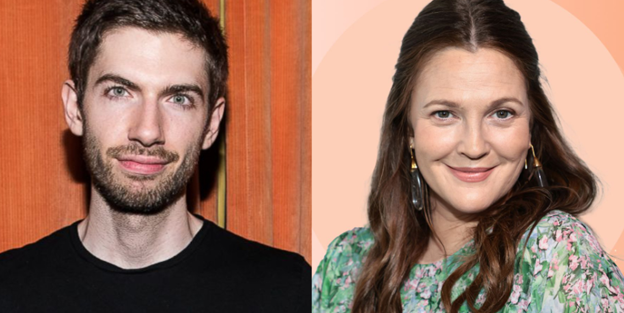 David Karp and Drew Barrymore Split image