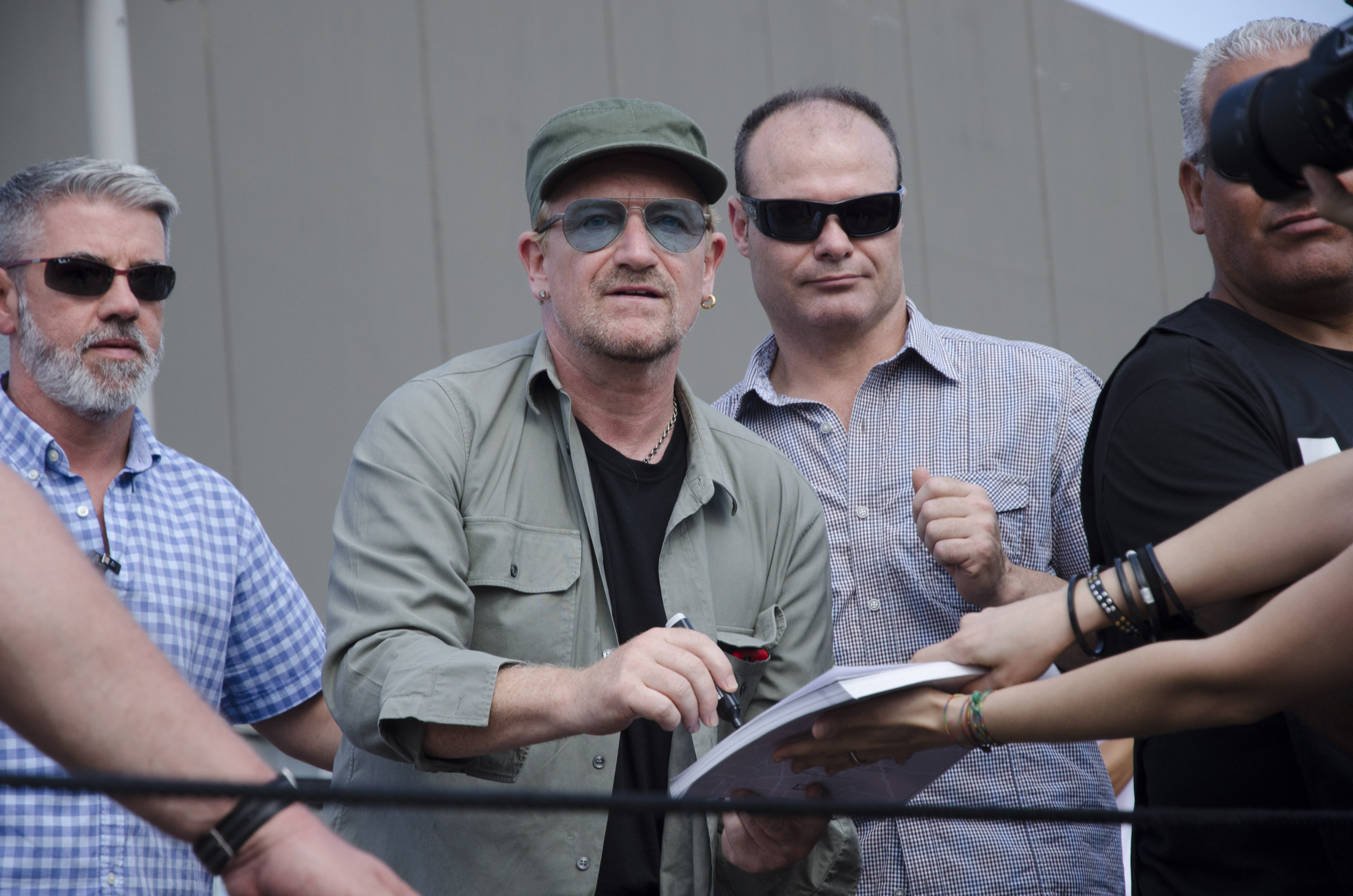 Bono Vox vocalist of U2 in Turin,Italy - 2015