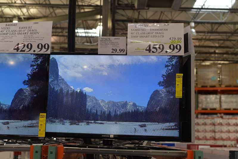Close-up Photo of A Samsung 40 inch LCD Television placed on a store rack