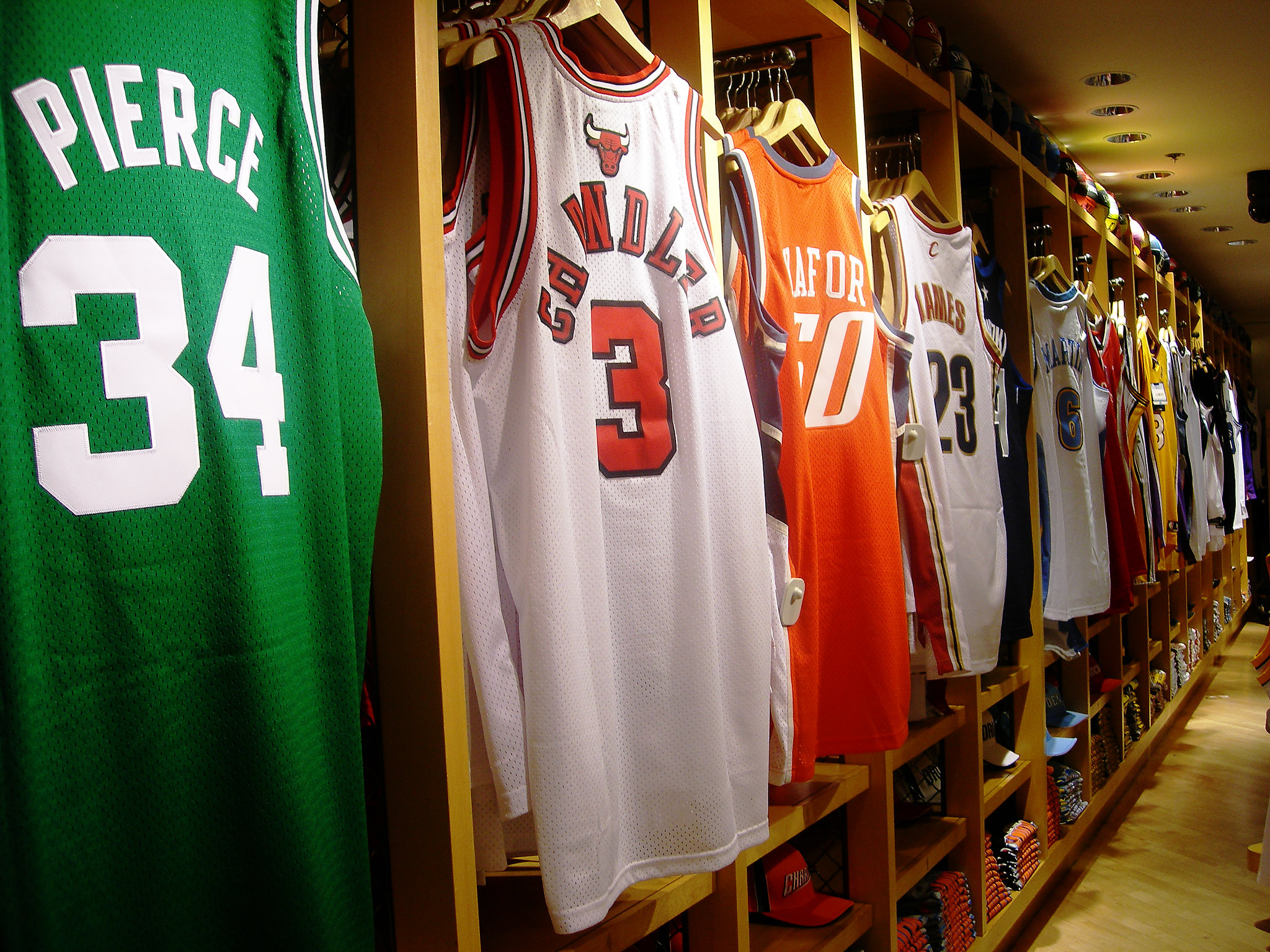 Inside NBA store.