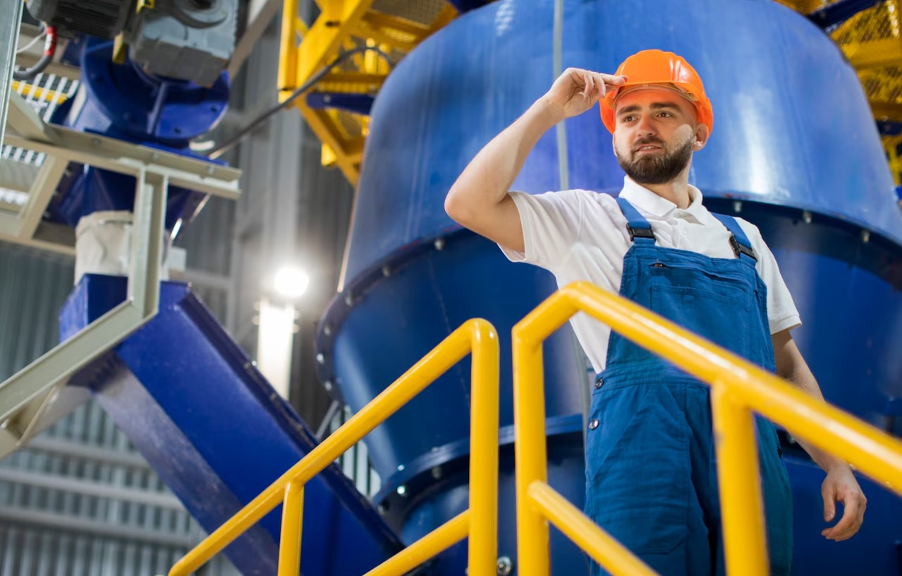 image of a man working in a factory