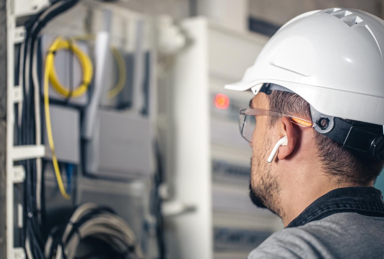 Man working as a plant operator