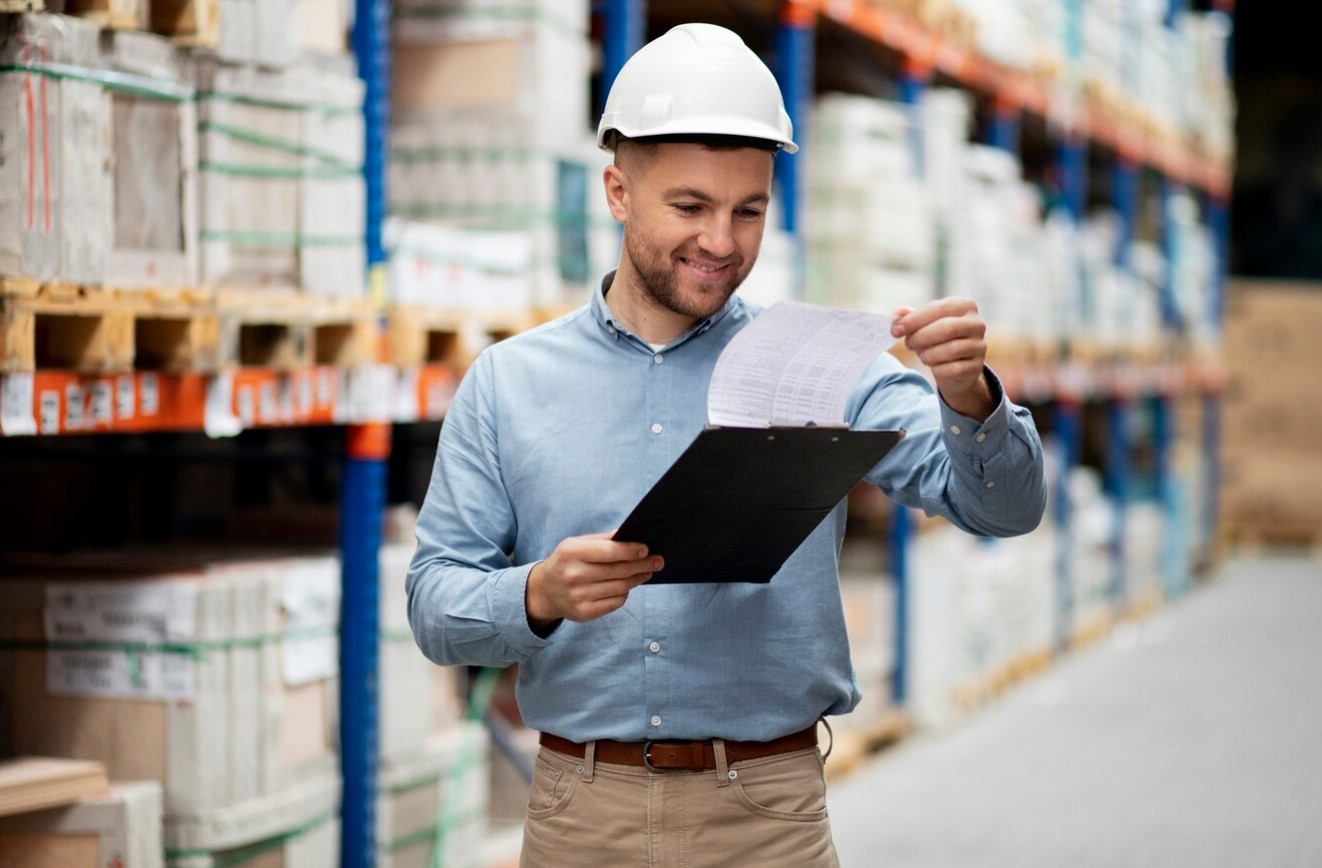 Man working as a Logistic Manager