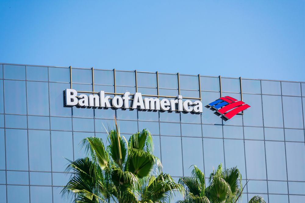 Bank of America sign and trademark logo