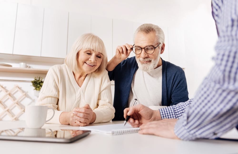 image of old persons taking some documentation