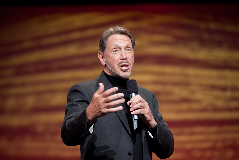 Larry Ellison having a speech