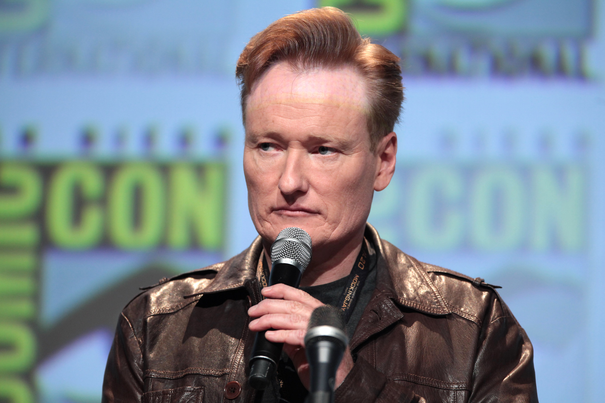 Conan O'Brien speaking at the 2015 San Diego Comic Con International