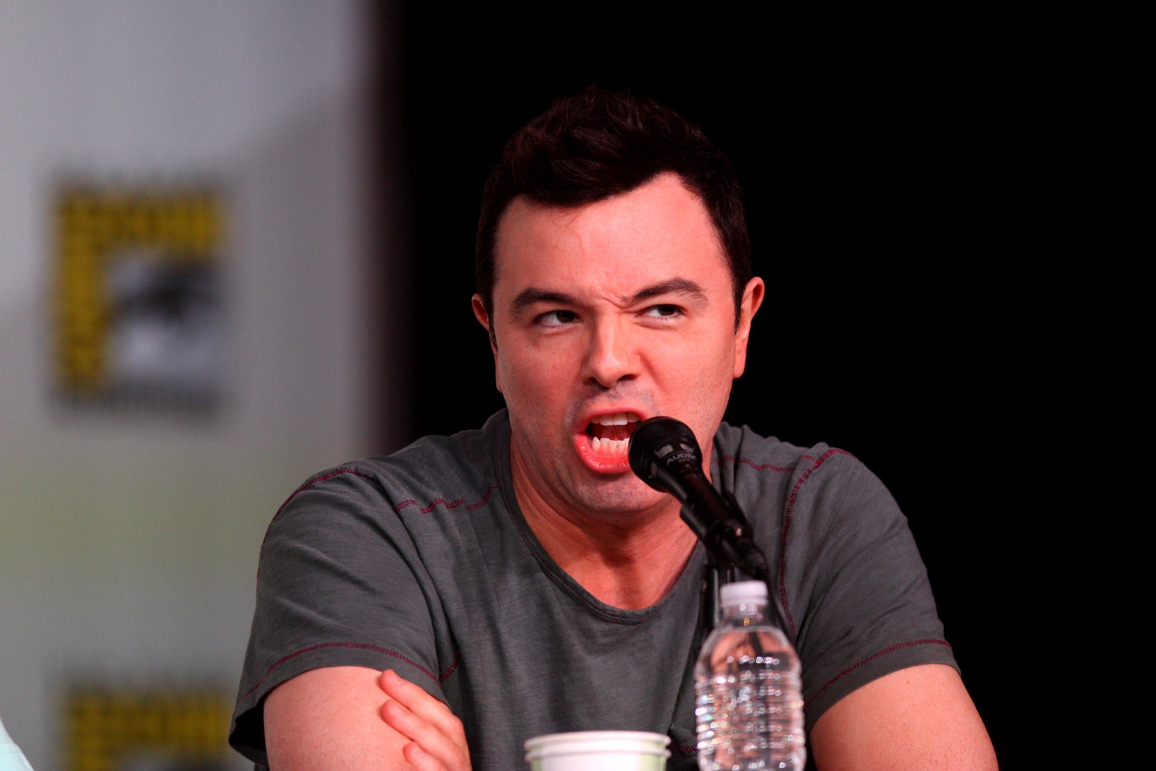 Seth MacFarlane speaking at the 2012 San Diego Comic-Con International