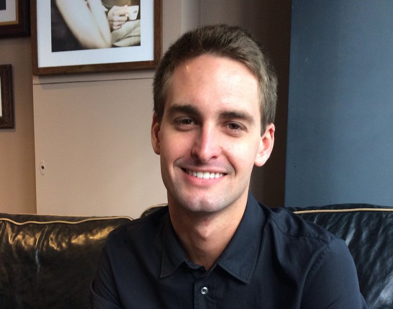 Founder Of Snapchat Evan Spiegel wearing black shirt