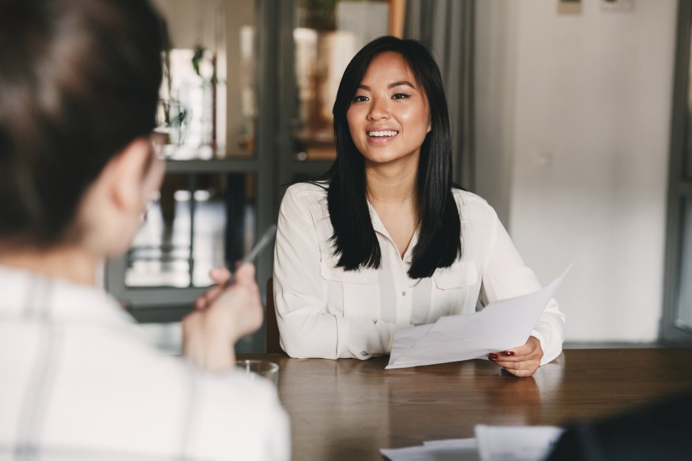 Portrait Photo of a woman during a job interview