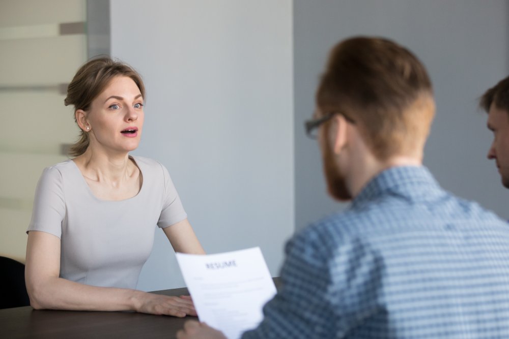 Portrait Photo of a woman during a job interview