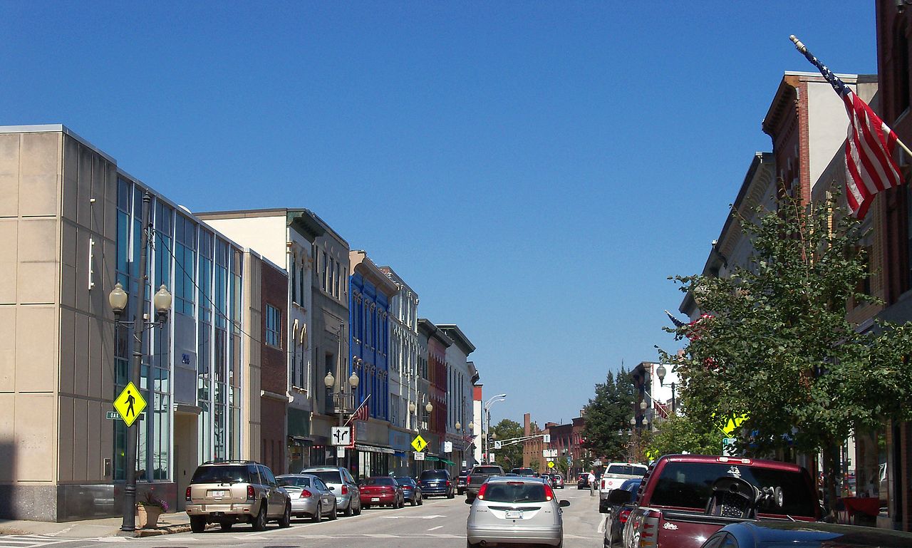 Buildings along Water Street in downtown Augusta