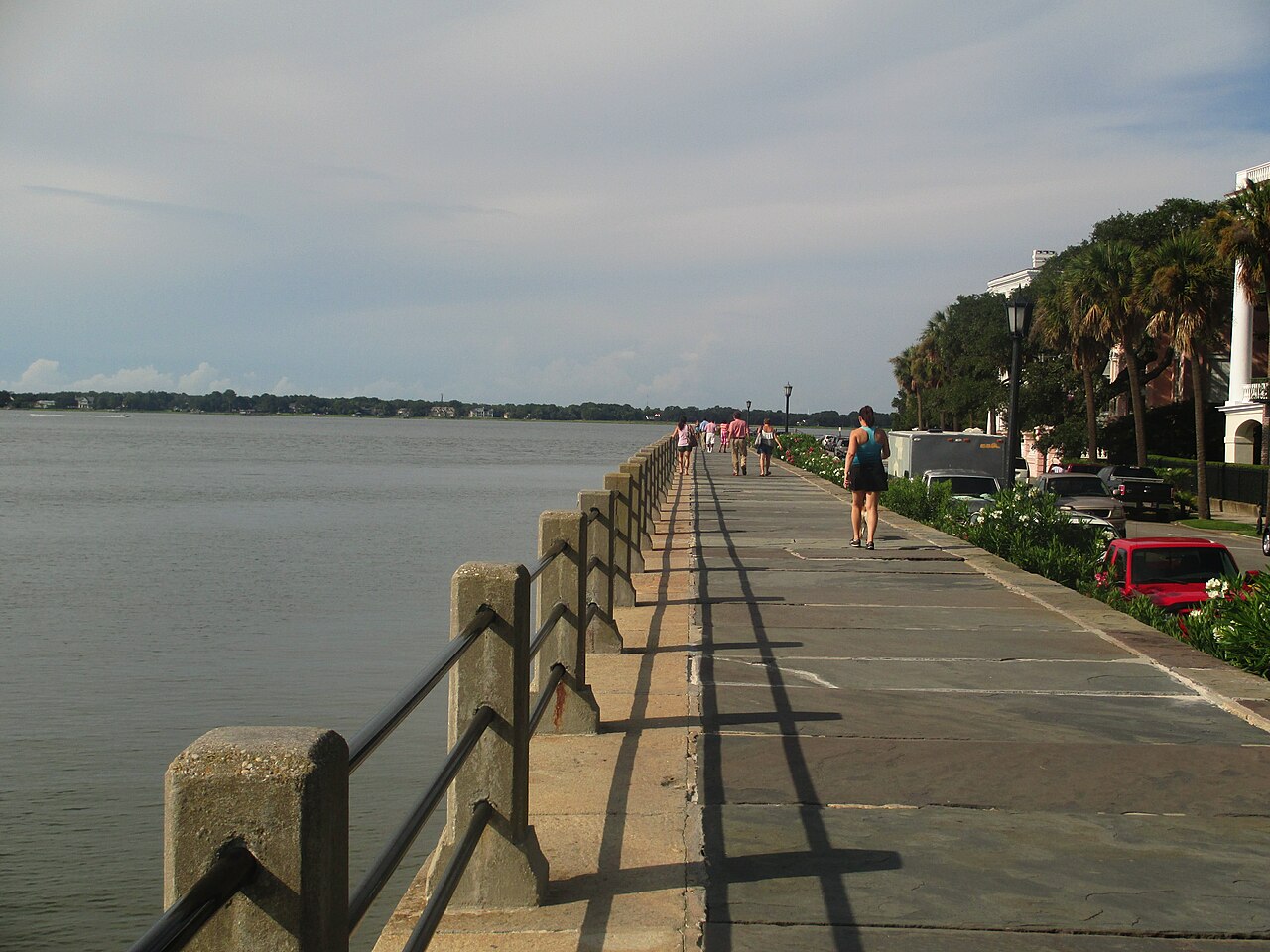 The downtown Charleston waterfront on the Battery