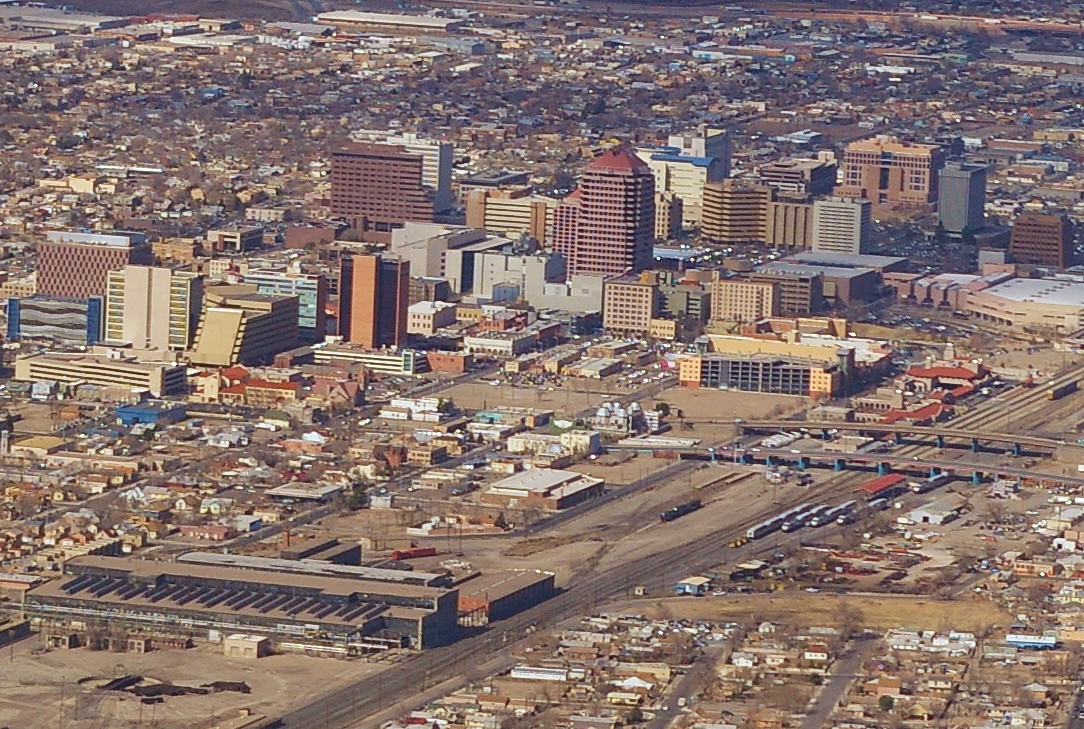 Aerial view of Downtown Albuquerque