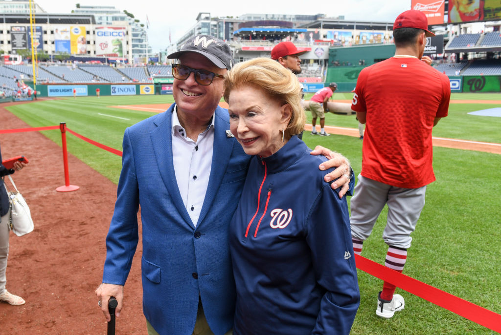 Mark Lerner, poses with his mother, Annette Lerner - 2022