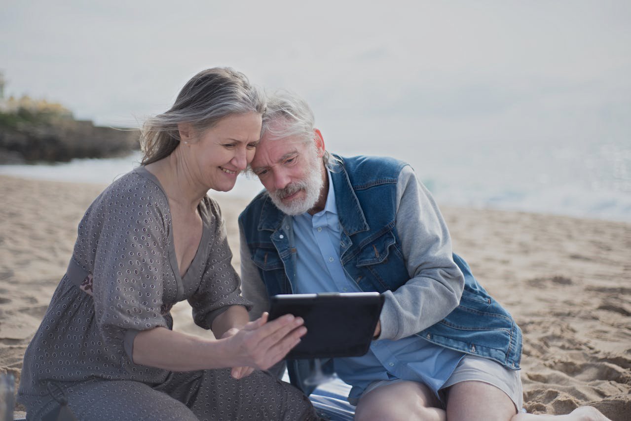 Elderly Couple using a Tablet