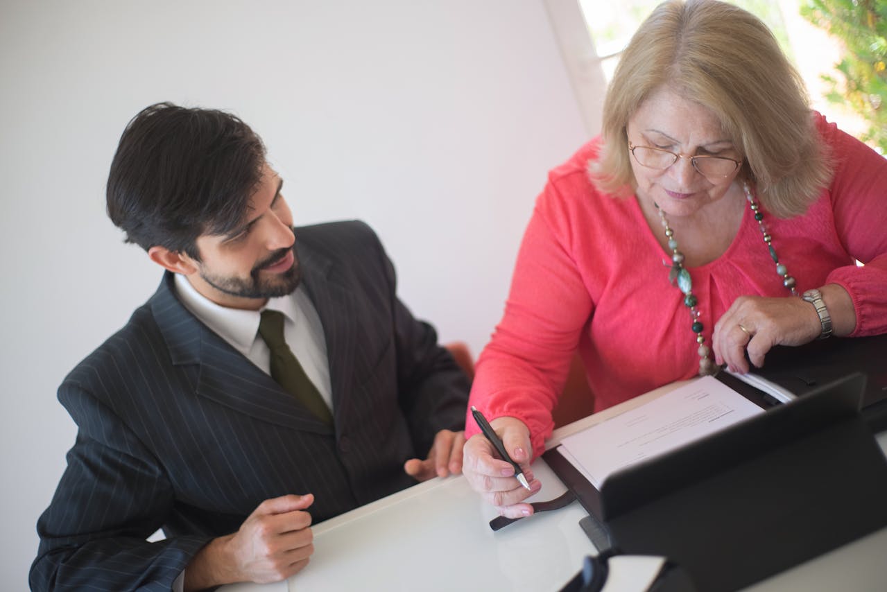 Woman Reading a Document