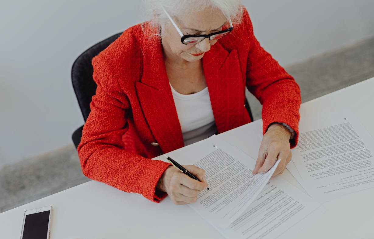 Woman Wearing Black Framed Eyeglasses