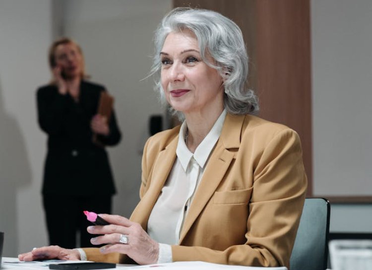 A Woman Wearing a Blazer