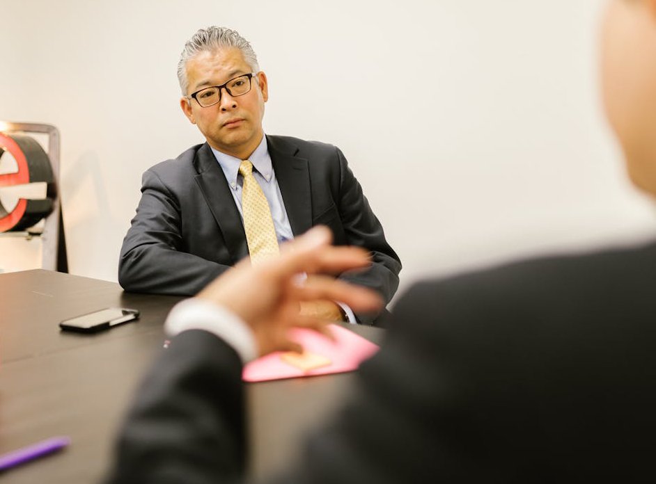 Two People Having a Meeting