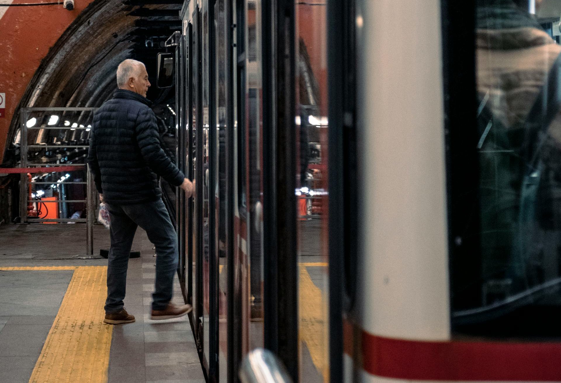 Elderly Man in a Blue Jacket