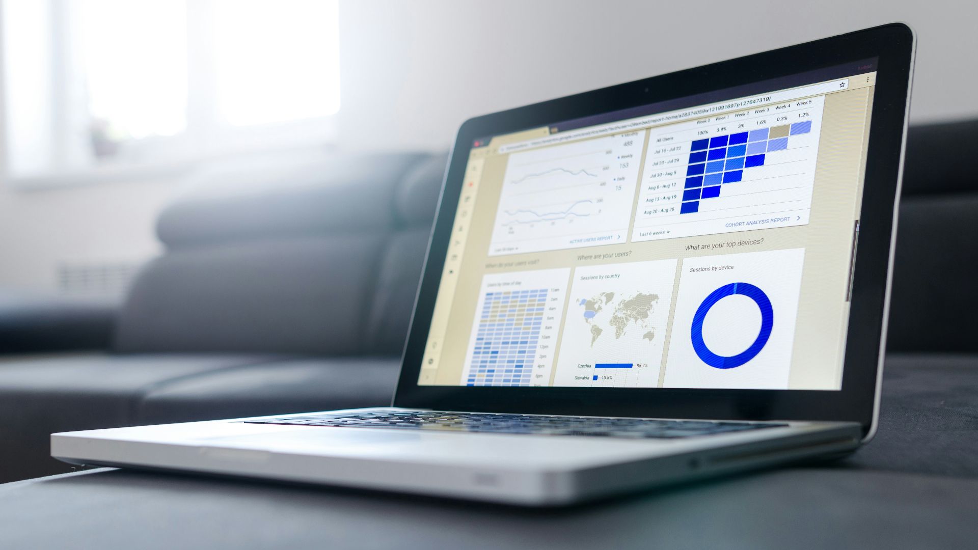 turned on black and grey laptop computer