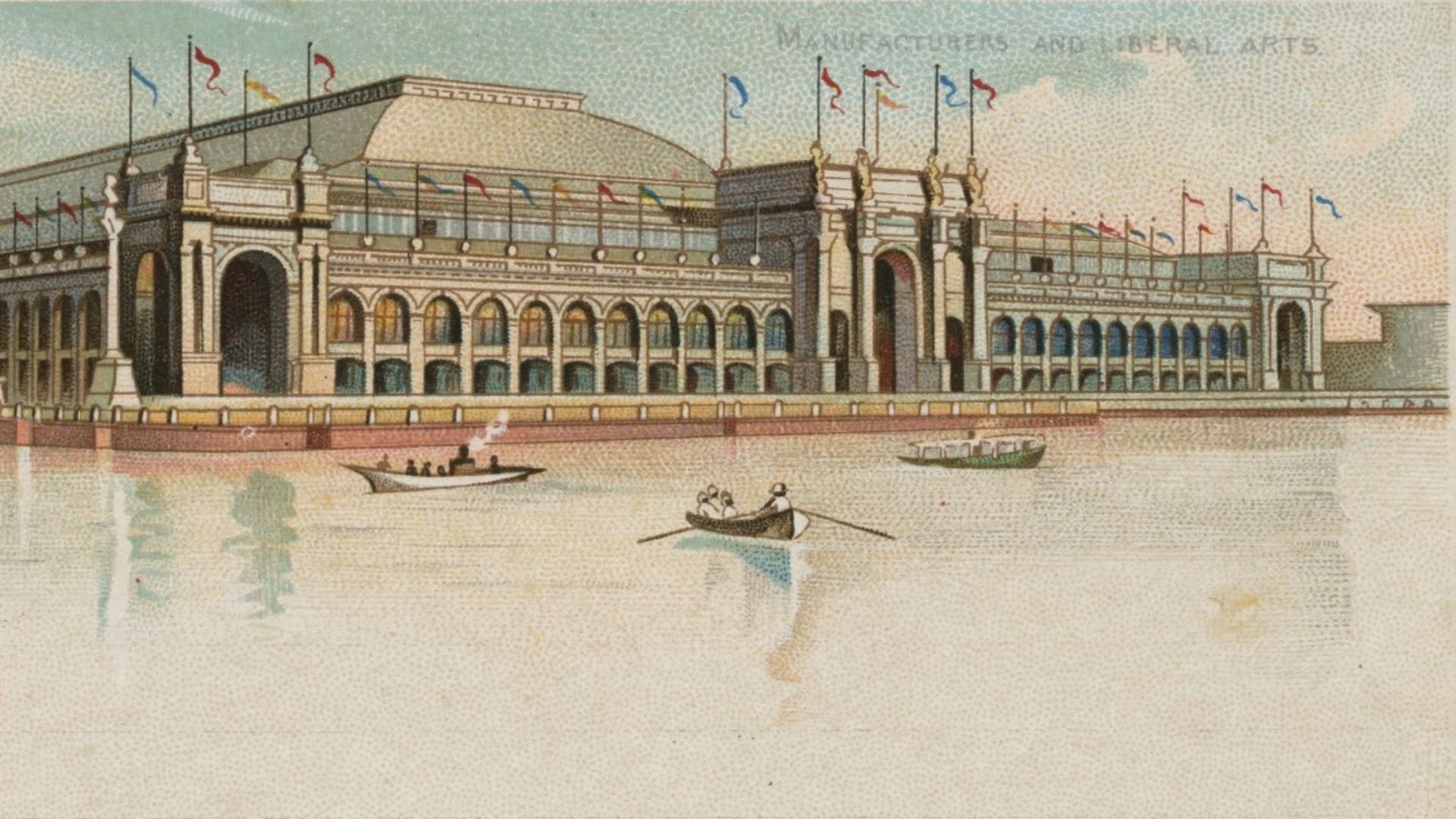 File:Adele Quinette Phelps World's Fair Chronicle- Postcard of Manufacturers and Liberal Arts Building, World's Columbian Exposition, 1893 - DPLA - a4ea1804d95864d5b39c42cdfa83292a (page 1).jpg