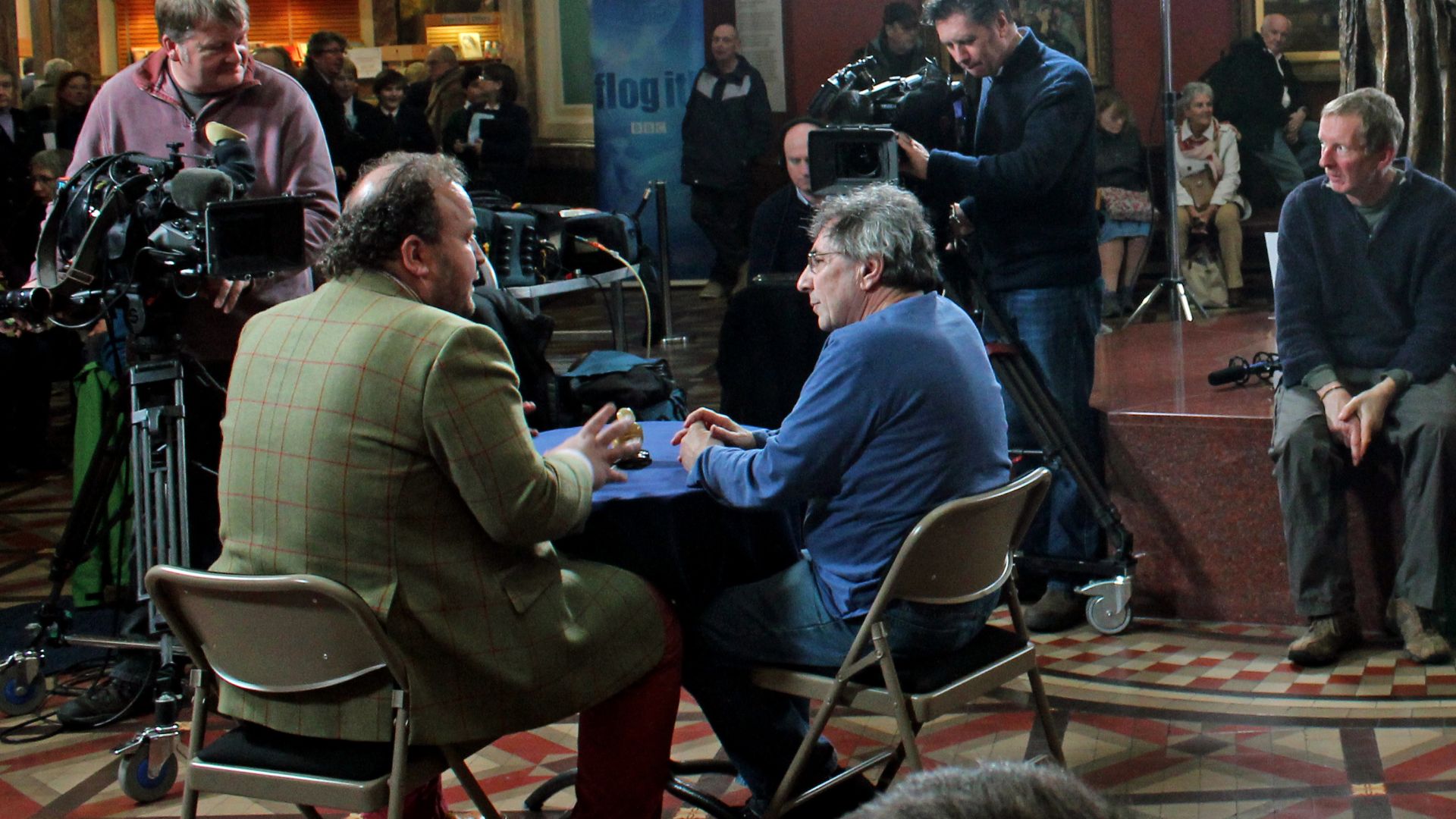 File:Flog It! BBC TV, James Lewis giving valuation (cropped).jpg