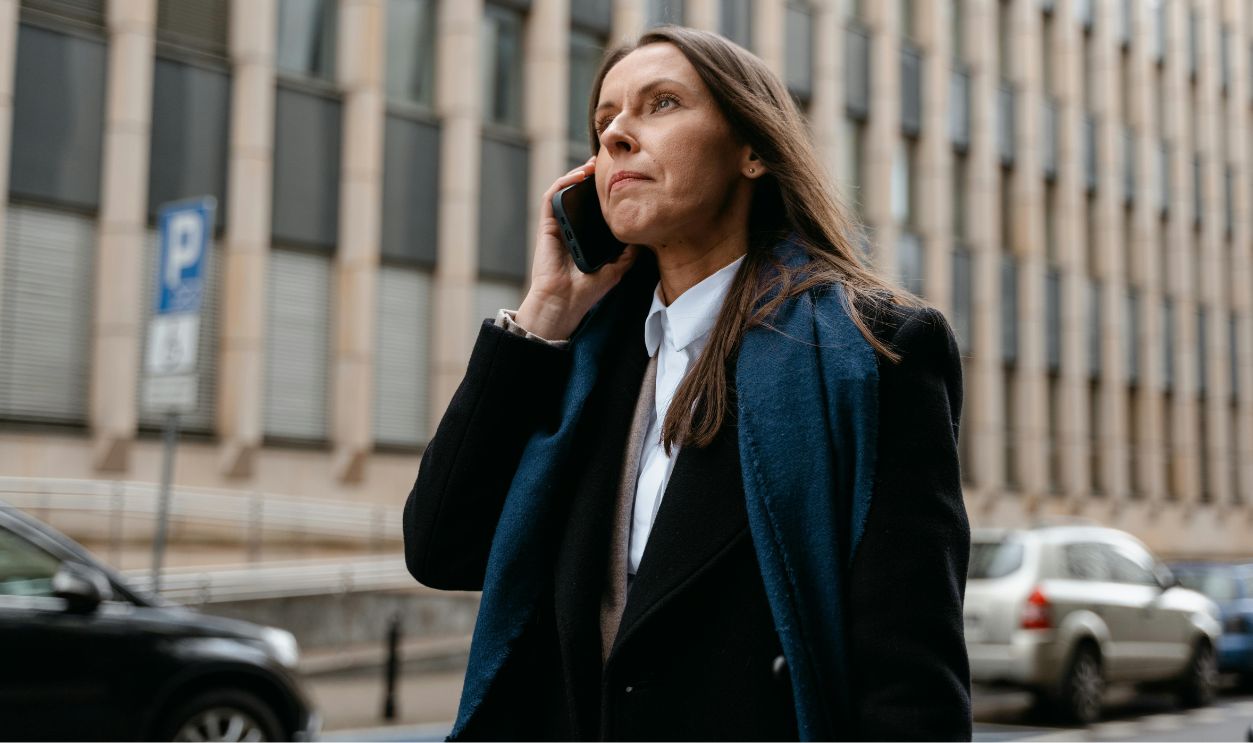 Woman in black blazer