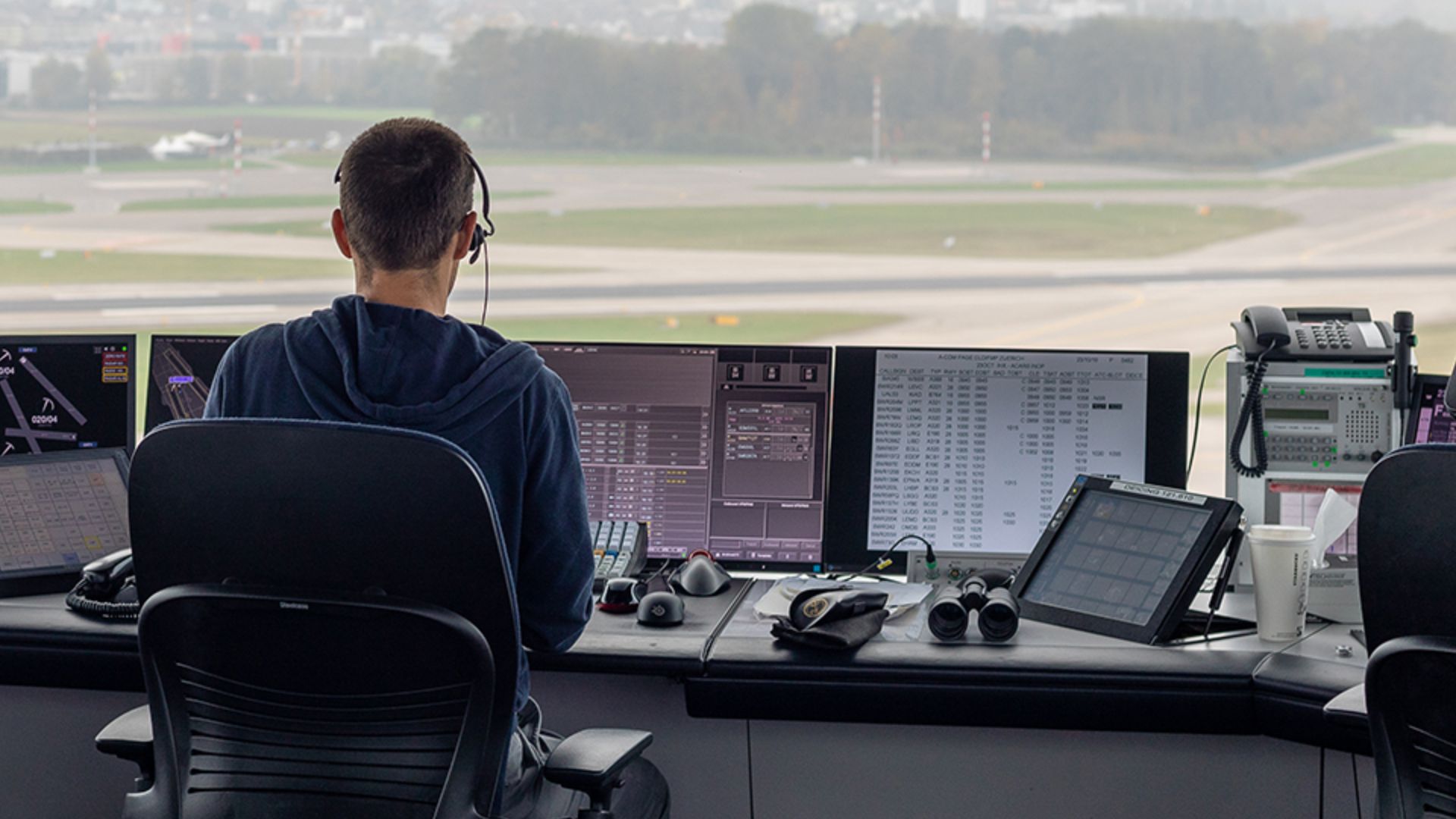 File:Air traffic controller Skyguide at Airport Zurich.jpg