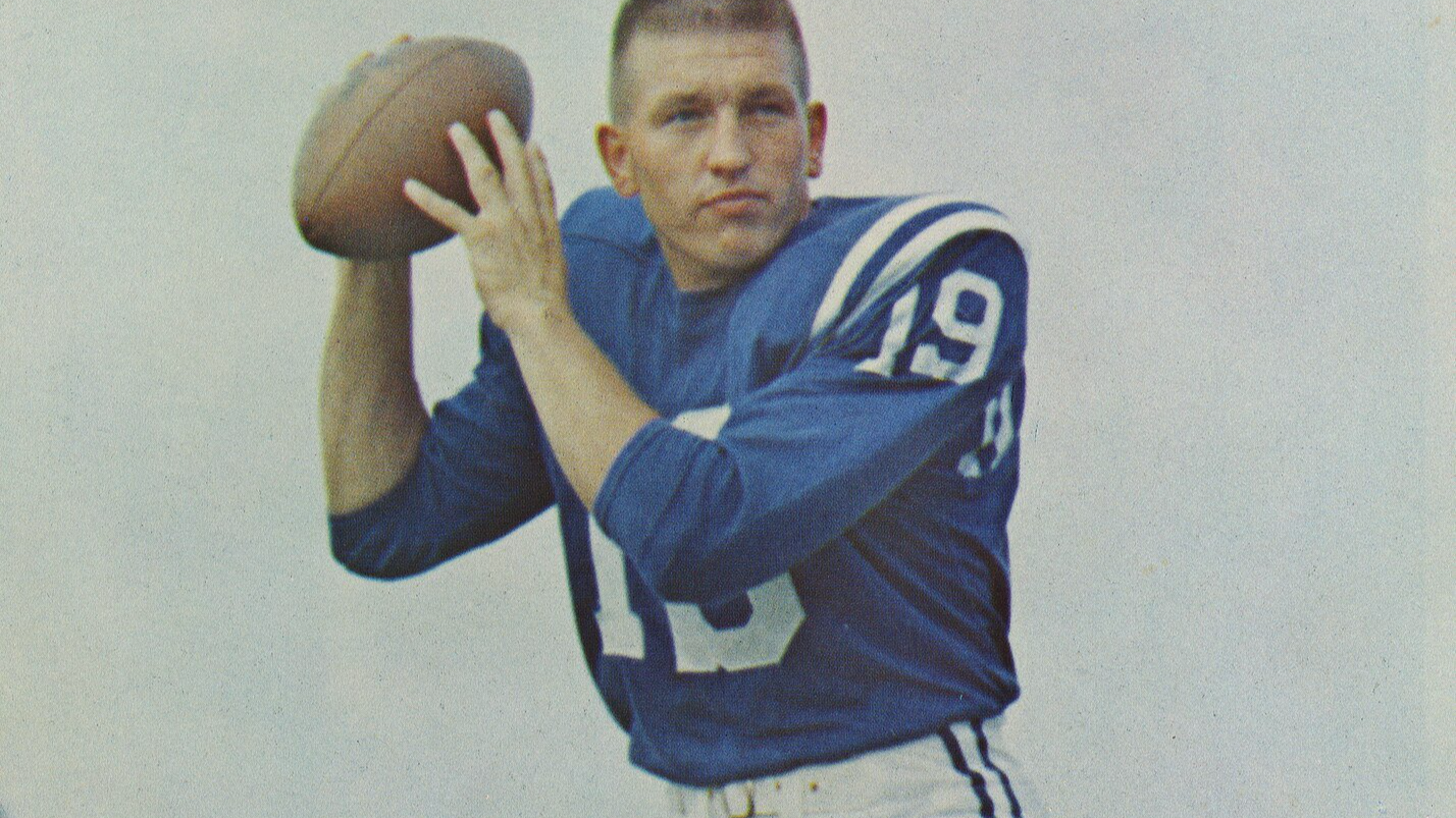 Baltimore Colts quarterback Johnny Unitas, 1963