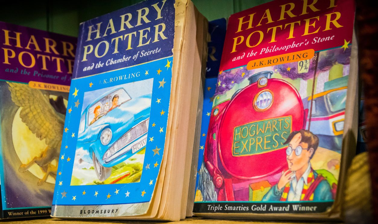 Harry Potter Vintage Book Collection on the Shelf in the Museum Context Shop on Victoria Street in Edinburgh - MAY 03, 2025