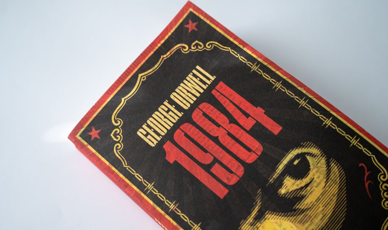 Calgary, Alberta - March 17, 2022:  Selection of cover of George Orwell's 1984.