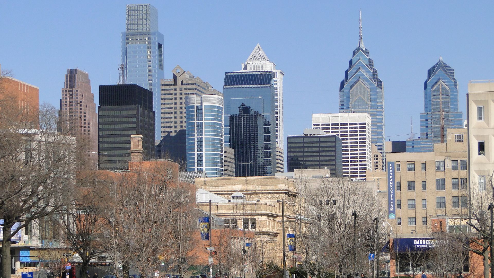 File:View of Philadelphia Skyline from University of Pennsylvania Downtown Campus - Philadelphia - Pennsylvania.jpg