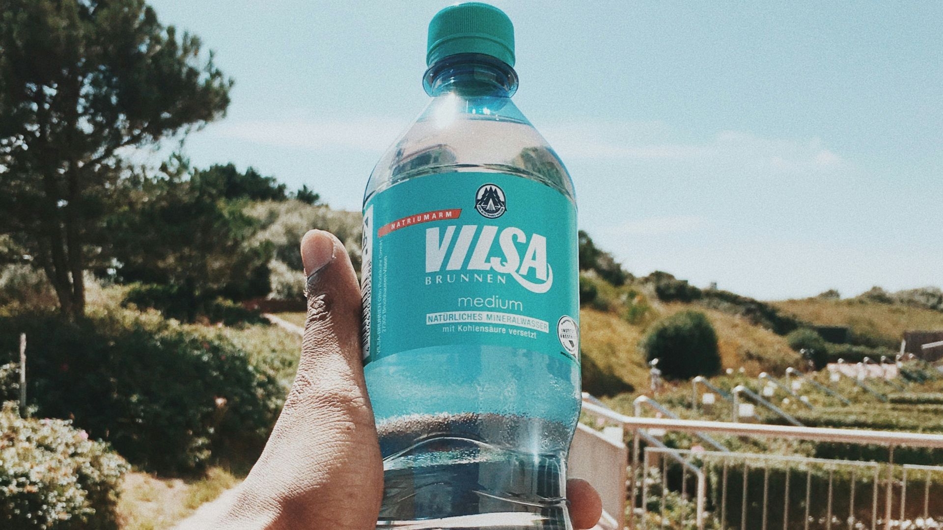 filled Vilsa bottle