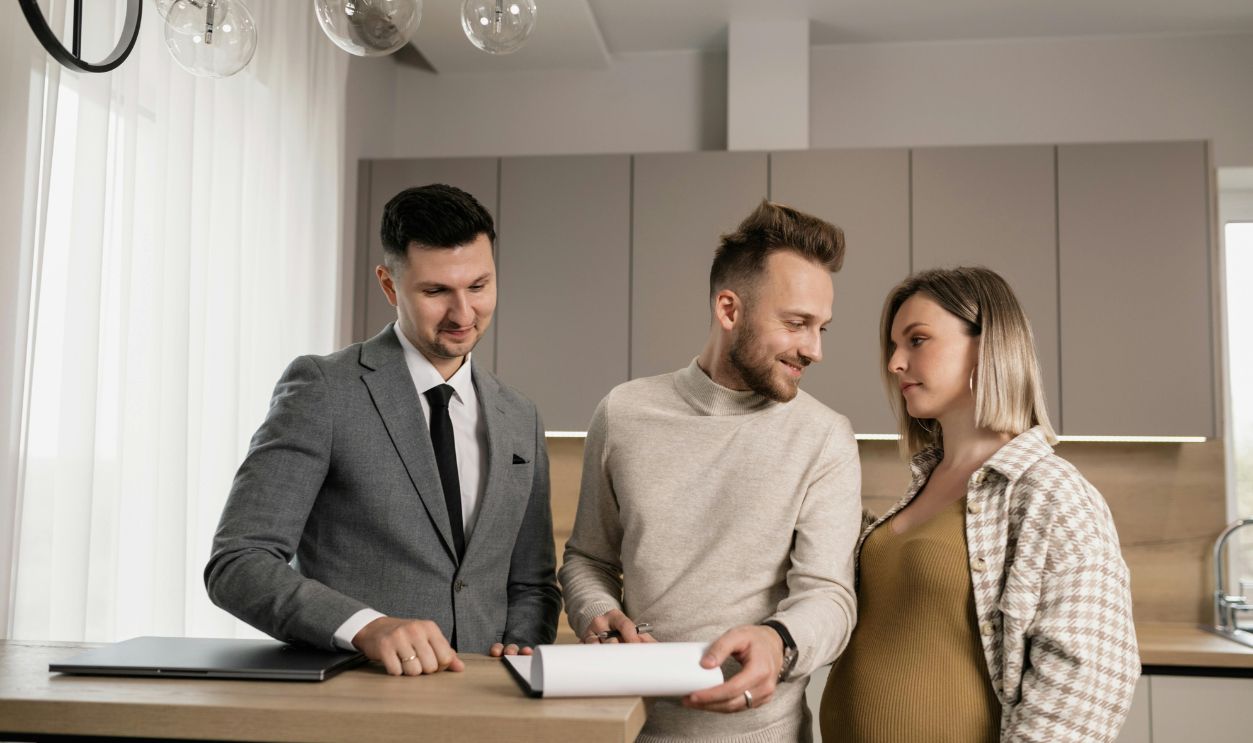 Couple buying a house