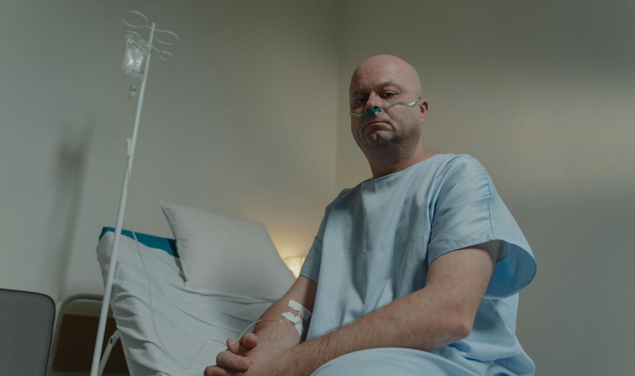 Man in hospital