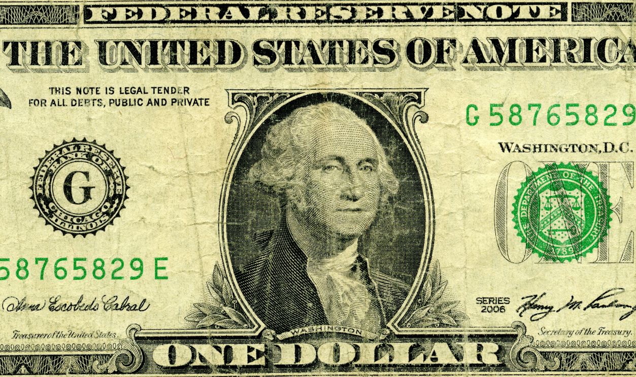 Old one dollar bill