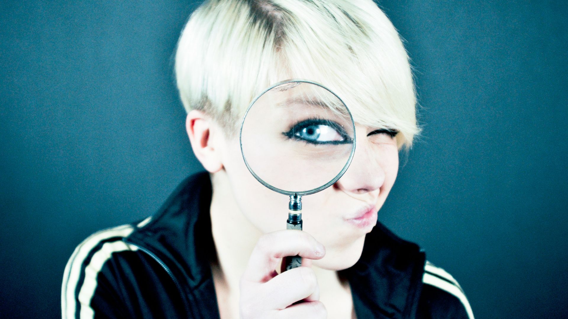 woman wearing black collared jacket