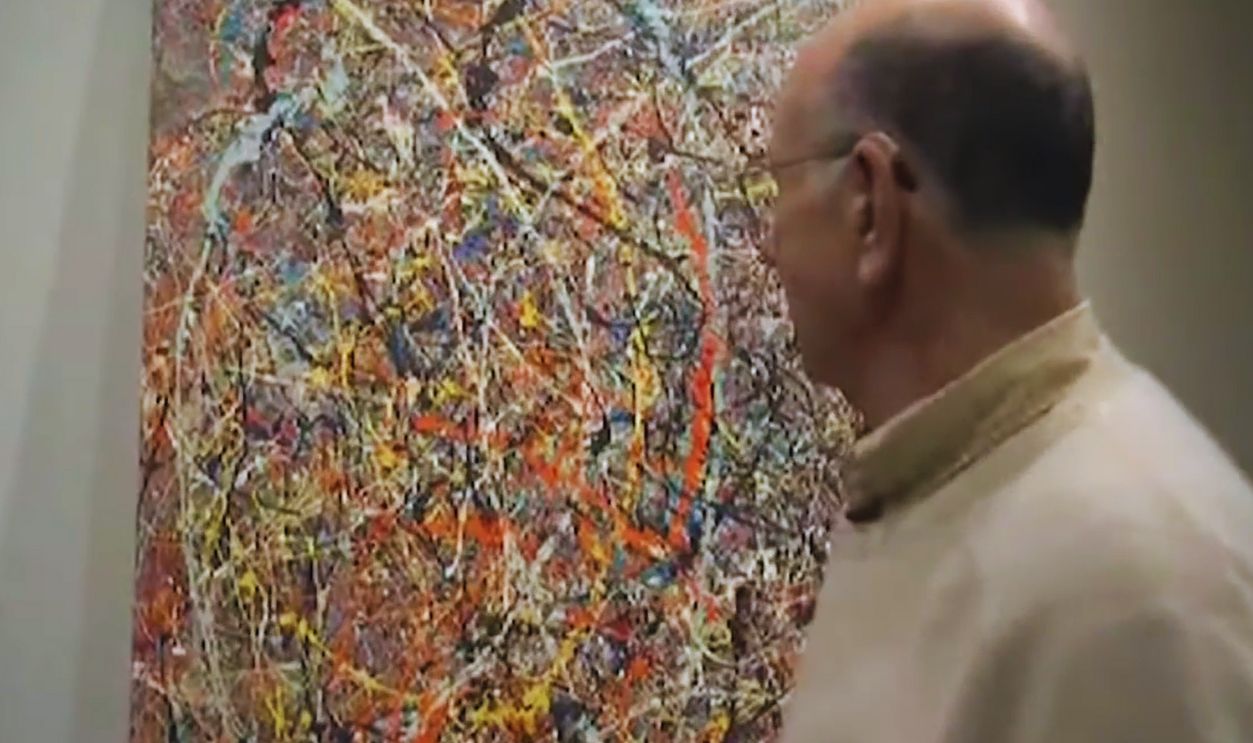 Screenshot from Who the $&% Is Jackson Pollock? (2006)