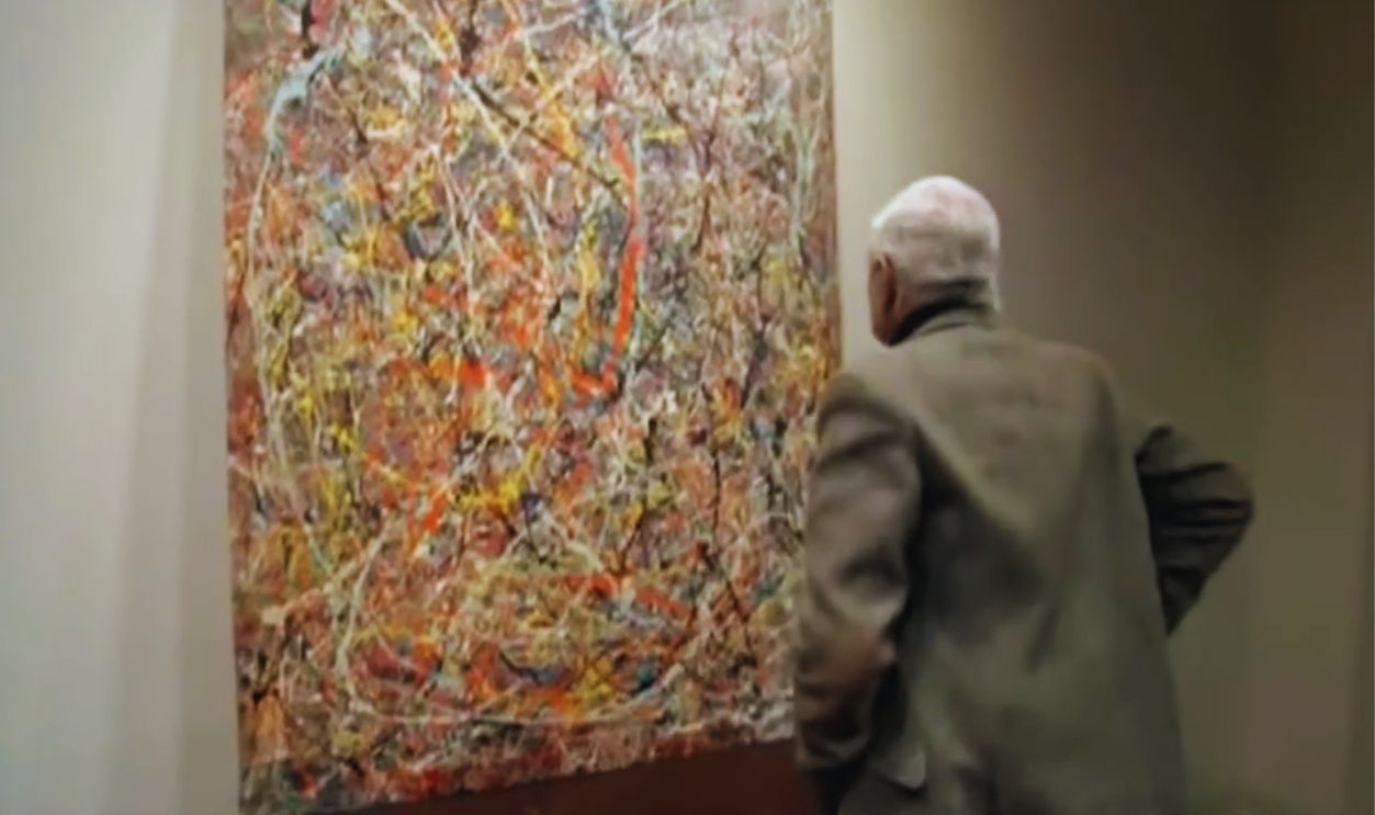 Screenshot from Who the $&% Is Jackson Pollock? (2006)