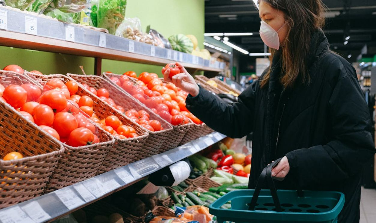 Woman shopping in supermarke