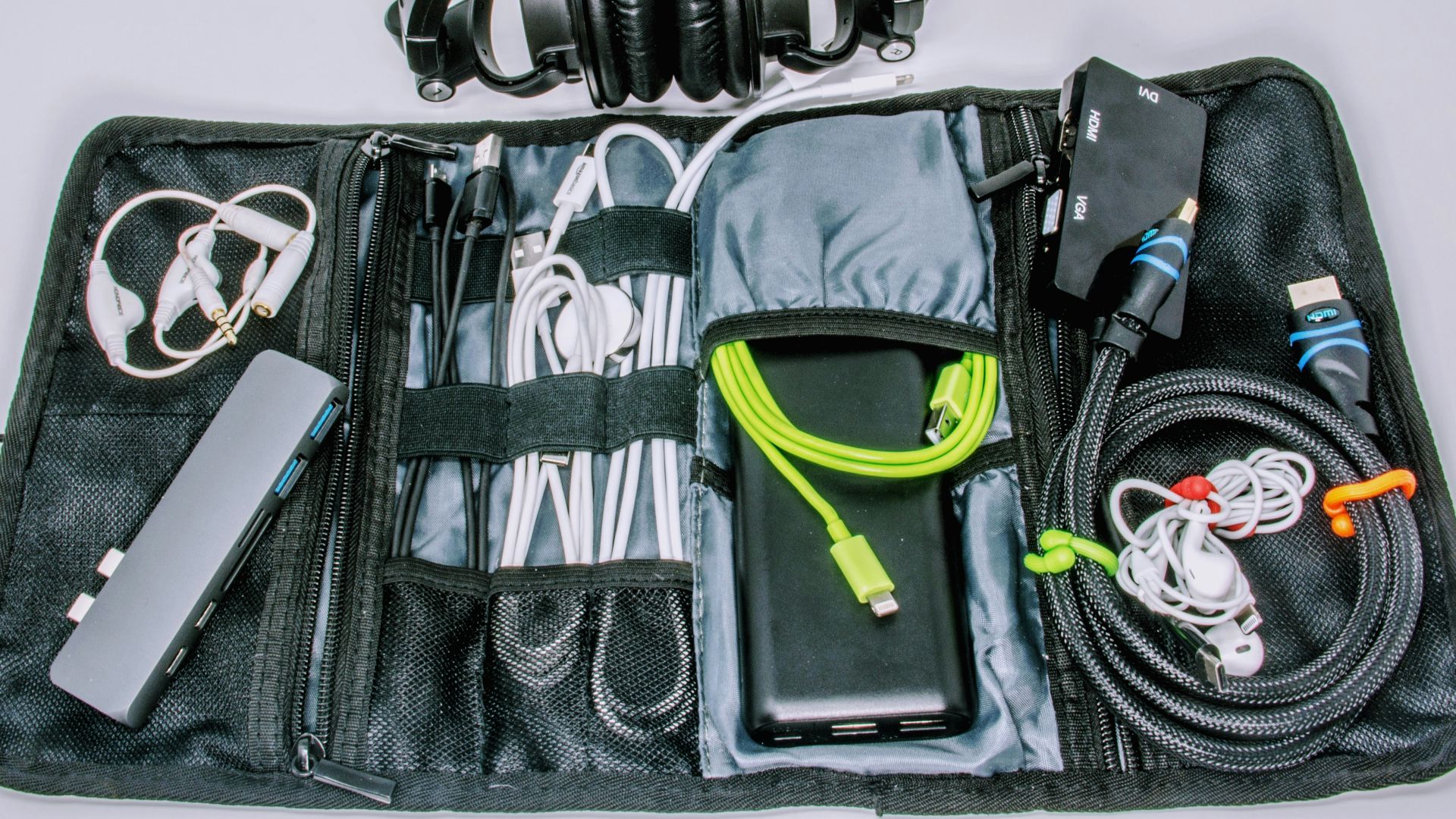 black Audio-Technica headphones