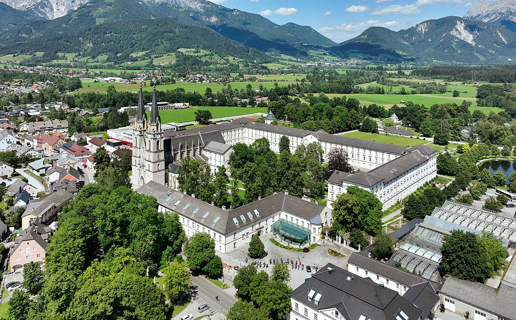 Photo of Southwest view of the Admont Abbey, Austria.