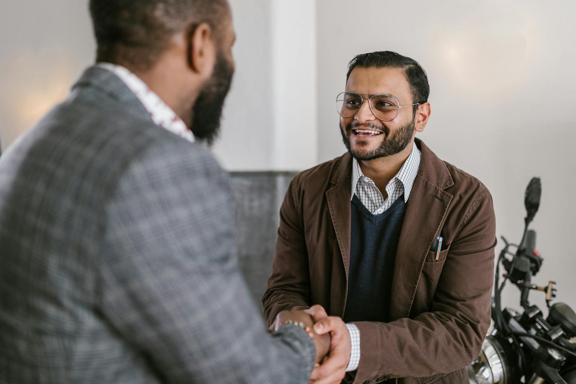 Bearded Men in Agreement