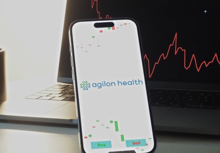Agilon Health logo on a cellphone